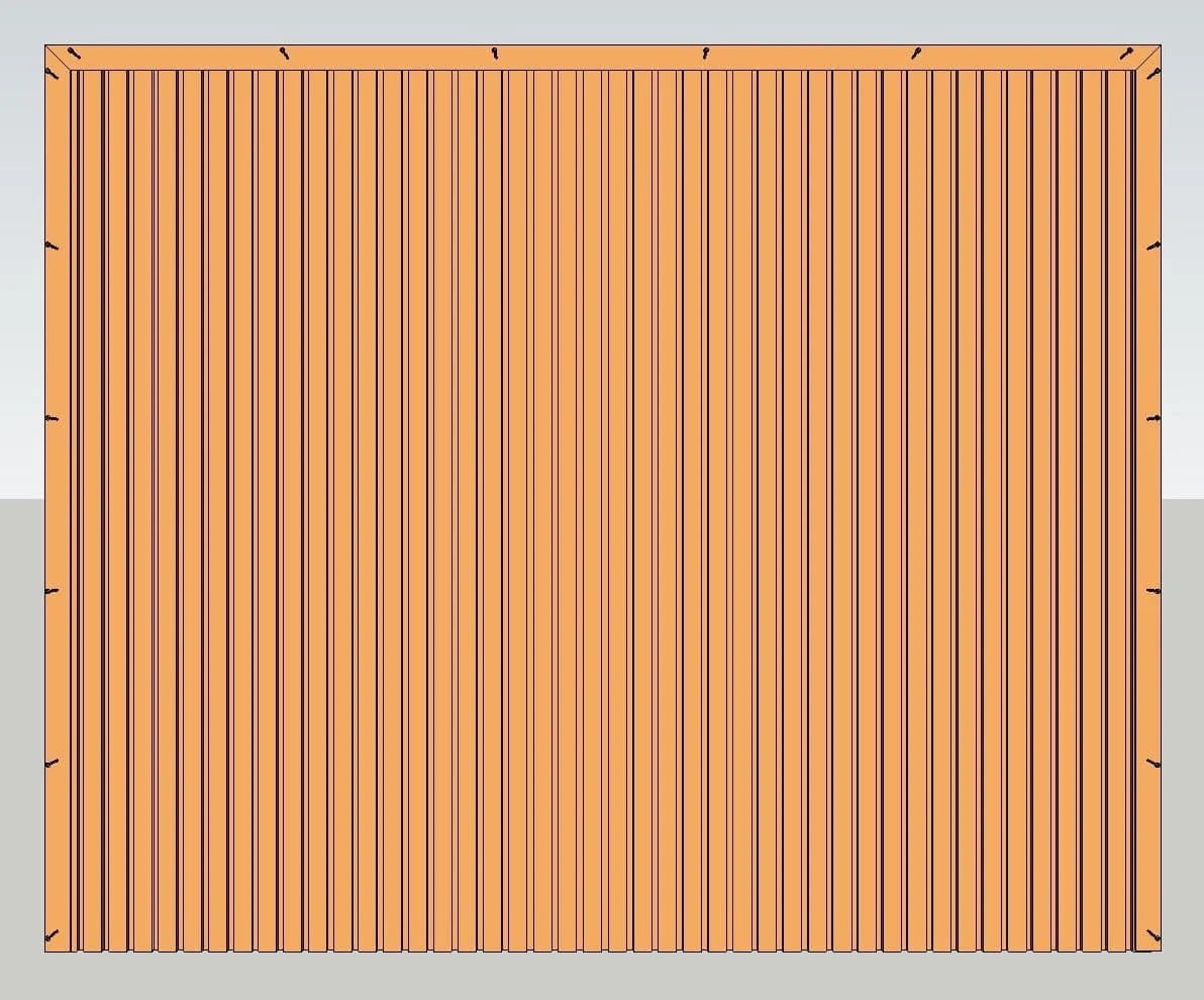 Secure the L-shaped edge corner to the WPC wall panel with screws.